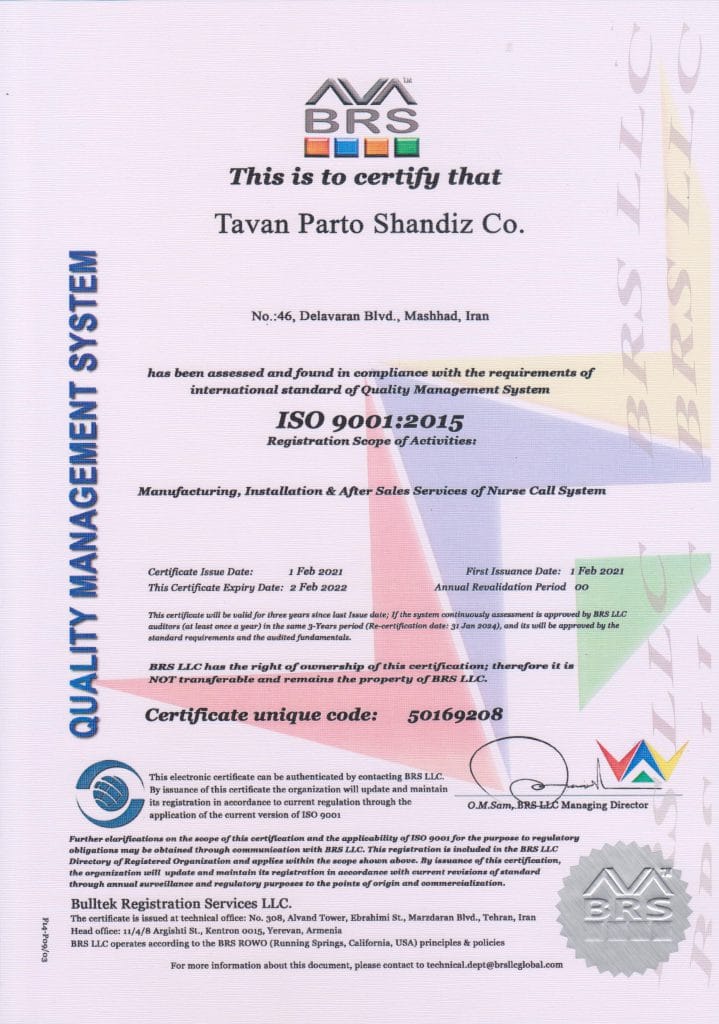 TAVAN PARTO ISO9001