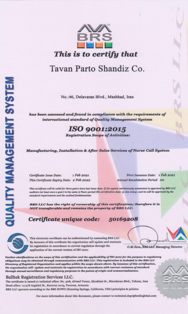 TAVAN PARTO ISO9001